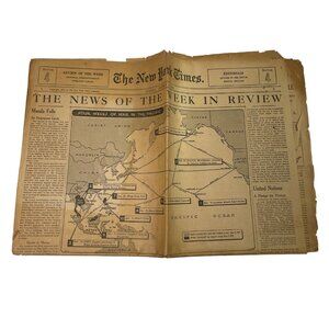 The New York Times u January 4 1942 Week In Review Section 4 Only Pacific War Ne